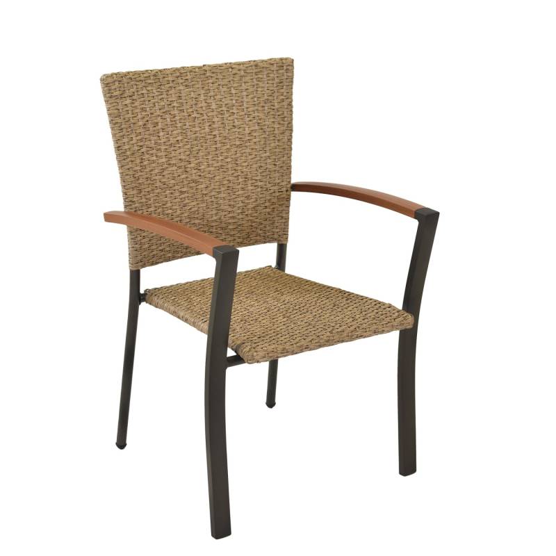 Merxx Teramo Gartensessel Stapelbar 2er-Set Polyrattan von Merxx
