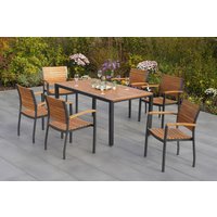 Santorin Set 7tlg. Tisch 150x90 cm von Merxx