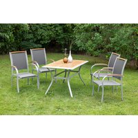 Siena Set 5tlg. Tisch 140x80 cm von Merxx