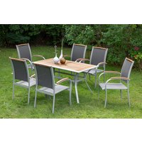 Siena Set 7tlg. Tisch 140x80 cm von Merxx