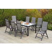 Trivero Set 9tlg. Tisch 190x100 cm Halbrundprofil von Merxx