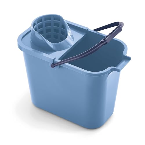 Mery - Rechteckiger Eimer mit Abtropfgestell, Robuste 2 mm Wandstärke, Ergonomischer Griff, Einfache Entleerung, Blau, 12 L Mery - Rechteckiger Eimer mit Abtropfgestell, Robuste 2 mm Wandstärke, Ergonomischer Griff, Einfache Entleerung, Blau, 12 L von Mery