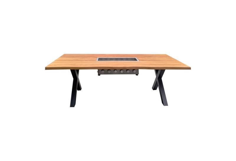 Mesa Dos Gartentisch Grilltisch mit 6 Brennern & Massivholzplatte (110 cm breit, wahlweise 200–240 cm lang), Innovativ - Nachhaltig – Hochwertig von Mesa Dos