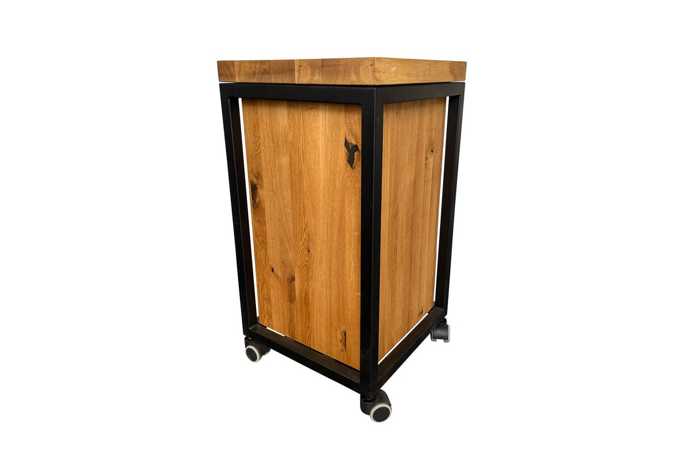 Mesa Dos Grill-Flaschenhalter Gasflaschenbox 42 × 42 x 76 cm (inkl. Rollen & Holzabdeckung), Eichenholz von Mesa Dos