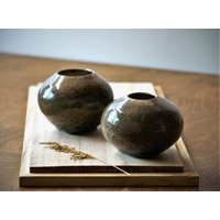 Keramikvase Mossball/Dekovase Blumenvase Moosgrün Keramikvase Mossball/Dekovase Blumenvase Moosgrün von MeschedeArtCeramics