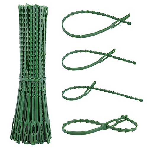 Mesee 150 Stück Verstellbarer Pflanzenbinder, Flexible Twist Ties, Kabelbinder Pflanzen, Garten Drehbinder, Wiederverwendbar Mehrzweck Pflanzenbinder Befestigungsset für Garten, Pflanzen, Baumstützen von Mesee