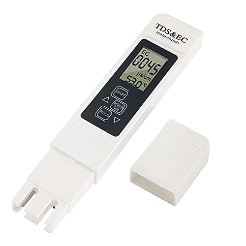 Mesee 3 in 1 Wasserqualitätstest Meter, Wasser Tester, LCD Digital Wasserqualität Tester, TDS EC Wassertester Hoher Genauigkeit für Trinkwasser, Pool, Aquarium, Fischteich und Schwimmbad von Mesee