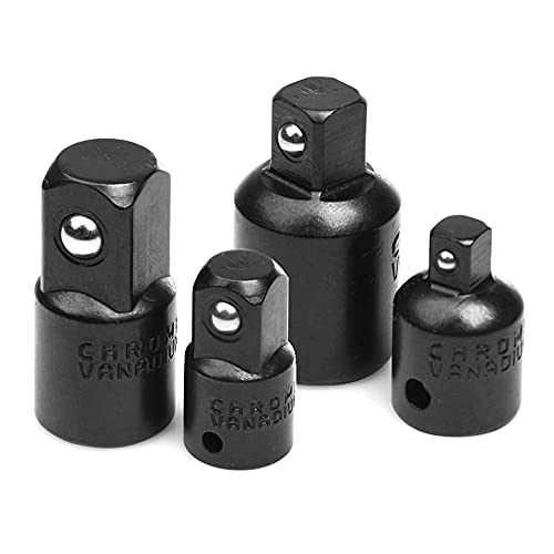 Mesee 4 Stück Adapter Satz Stecknussadapter Set, Steckschlüssel Adapter, Antriebs Schlag Adapter Set, Socket Driver Converter für Impact Driver Conversions, Reducer Set, 1/2 ", 3/8", 1/4" von Mesee