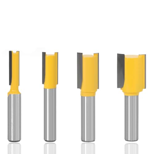 Mesee 4 Stück Fräser Oberfräse 8mm Schaft, Bündigfräser, Gerade Router Bit, Fräser Nutfräser Holzfräser Bit Set, Fräser Router Bit, Holzbearbeitungs Schneidwerkzeug Holz Fräser Schneiden Nutfräsen Mesee 4 Stück Fräser Oberfräse 8mm Schaft, Bündigfräser, Gerade Router Bit, Fräser Nutfräser Holzfräser Bit Set, Fräser Router Bit, Holzbearbeitungs Schneidwerkzeug Holz Fräser Schneiden Nutfräsen von Mesee