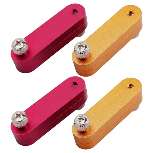 Mesee 4 Stück Stahllineal Locator, Scribe Ruler Locator, Holzbearbeitung Stahl Lineal Locator, Aluminiumlegierung Lineal Locator, Paralleles Lineal für die Holzbearbeitung Den Lineal Locator von Mesee