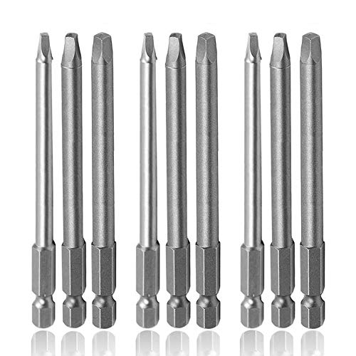Mesee 9 Stück Vierkantschraubendreher, 1/4 Zoll Sechskant Bits Vierkant Schraubendreher Bits SQ1 SQ2 SQ3, S2 Stahl Magnetische Schraubendreher Kit für die meisten elektrischen Schraubendreher, 100mm Mesee 9 Stück Vierkantschraubendreher, 1/4 Zoll Sechskant Bits Vierkant Schraubendreher Bits SQ1 SQ2 SQ3, S2 Stahl Magnetische Schraubendreher Kit für die meisten elektrischen Schraubendreher, 100mm von Mesee