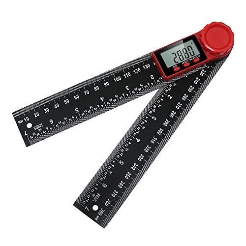 Mesee Digital Winkelsucher 0-360°(200mm), Digitales Winkelmesser, Digital LCD Angle Finder Lineal, Winkelmesser Digital Winkelschmiege für DIY Tischlerdekoration Mess Planwerkzeuge von Mesee