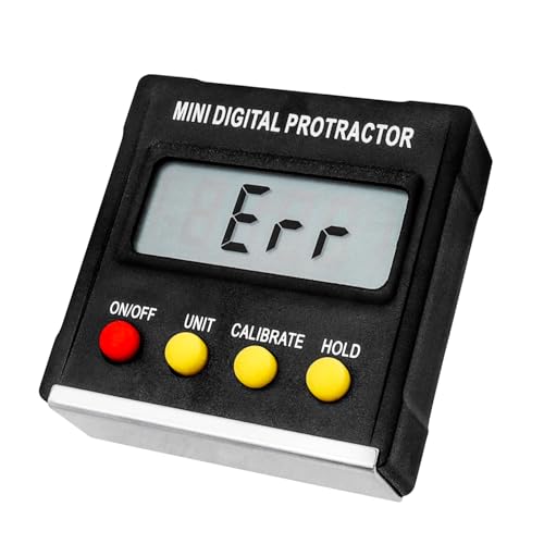 Mesee Digitaler LCD Winkelmesser, Mini Digital Neigungsmesser Magnetfuß, Level Box Inklinometer, Digitale Wasserwaage, für Holzarbeiten Bauen Mauerwerk und Automobile Test und Reparatur von Mesee