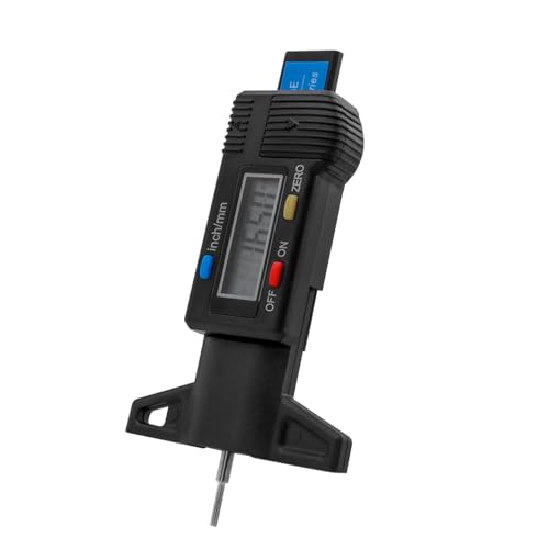 Mesee Profiltiefenmesser Reifenprofilmesser, Tread Depth Gauge, Reifenprofil Tiefenmesser 0-25,4mm, LCD Profiltiefe-Messgerät, Reifenprofiltiefenmesser Digital für Reifen Motorrad, PKW, Vans, LKW von Mesee