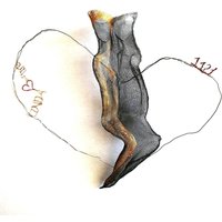 Ein Herz Better Together Paar Liebe 1 Jahrestag Geschenk Wandbehang Metall Draht Und Mesh Skulptur Frauen Mann 24" von MeshAndClayArt