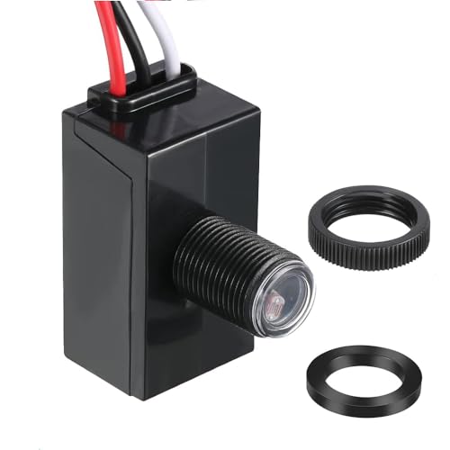 Meskliu Dämmerungsschalter,AC110-240V 5A Dämmerungs- bis Morgendämmerungssensor,Sensorschalter,Automatischer Fotozellen Lichtschalter, Hochempfindlicher Lichtsteuerungsschalter mit Fotosensor von Meskliu