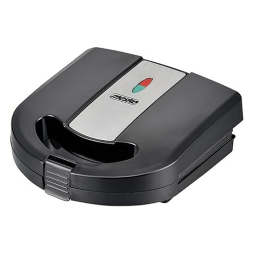 3in1 Kontaktgrill | 1000 Watt | Sandwichmaker | Elektrogrill | Sandwichtoaster | Waffeleisen | Paninigrill | Waffeltoaster | 3 Auswechselbare Platten | Sandwich Maker | Panini Grill | Grill von Mesko