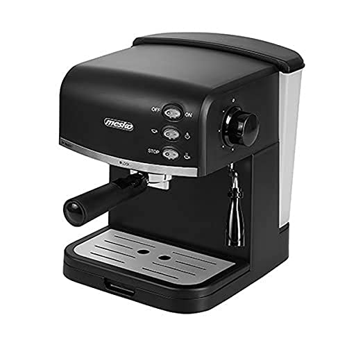 Espressomaschine | 1,5L Wassertank | 850 Watt |15 bar | Kaffeemaschine | Milchaufschäumer | Cappuccinomaschine | Siebträger Espressomaschine | Elektrische Espressomaschine | Edles Design, MS 4409 von Mesko