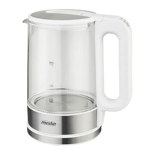 ADLER Mesko Kessel 1,7 l, Temperaturregelung, LCD-Anzeige, Weiß von Mesko