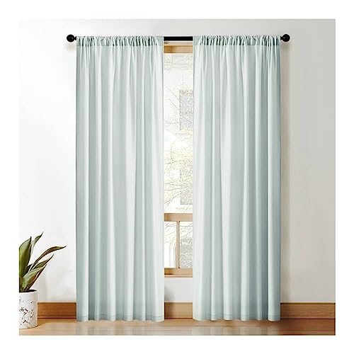 Mesnt Verdunkelungsvorhang, Samt Weiches Gefühl solide Farbe Fenster Vorhang Raum Verdunkelung, Hellgrau, H160 x B96 cm von Mesnt