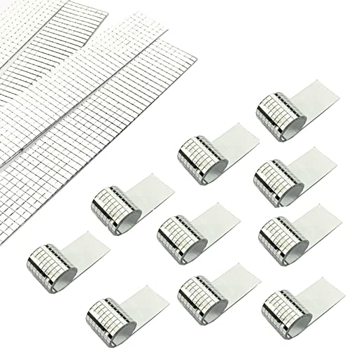 MESOAR 10 Rollen Spiegel Mosaik Fliesen Disco Kugel Spiegel Fliesen Selbstklebend Echt Quadratisch Glas Spiegel DIY Fliesen für Handwerk DIY 5 mm x 5 mm, 4800 Stück von Mesoar