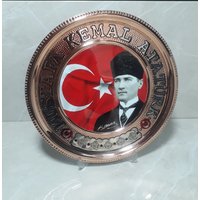 Atatürk Dekorative Wandbehang Kupferschild, Kupferplakette, Kupferelemente Atatürk Dekorative Wandbehang Kupferschild, Kupferplakette, Kupferelemente von MesopotamiaArtDesign
