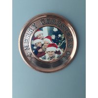 Frohe Weihnachten Zeichen, Wandbehang Kupfer Tür Schild, Bilderrahmen von MesopotamiaArtDesign