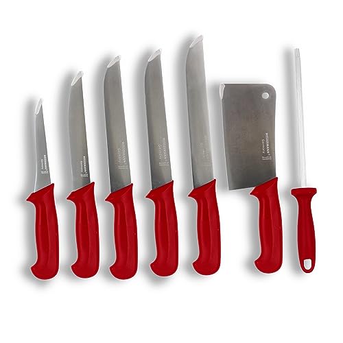 Messermann Messer Sets 3 5 7 8 10 TLG (Rot, L) von Messermann