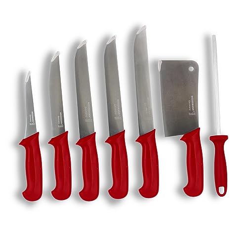 Metzgermesser 7 Tlg (Rot) von Messermann