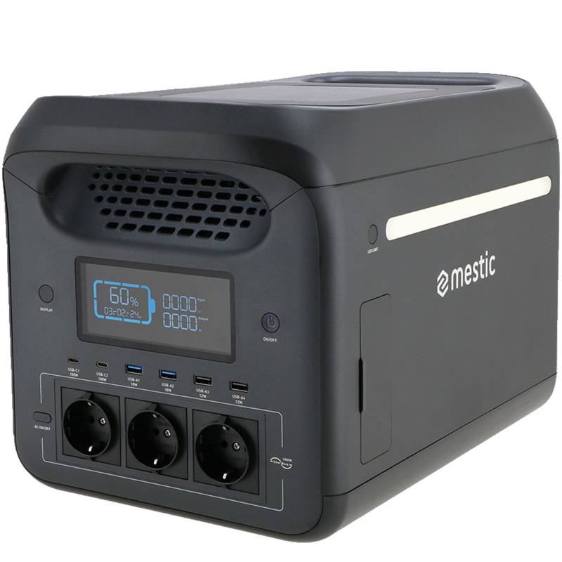 MESTIC Tragbare Powerstation MPS-1800 Camping Solar Generator PO4 1800W 1226Wh von Mestic