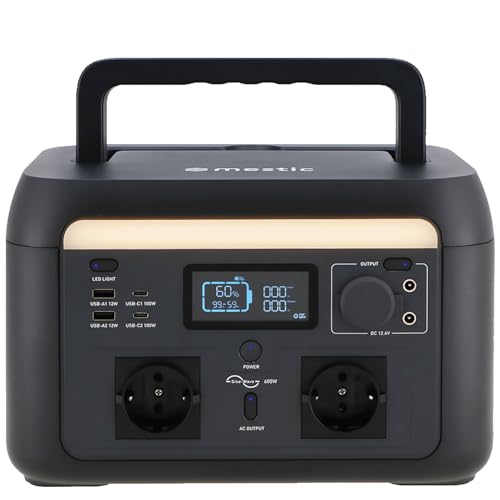Mestic Tragbare Powerstation MPS-600 Camping Solar Generator LiFePO4 600W 512Wh von Mestic