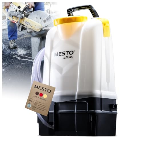 MESTO e.AQUA 20 L Akku-Wasserbehälter | Wassertank mit Pumpe & 4 m Schlauch | Für Bau Garten & Diamanttechnik | Ohne Akku & Ladegerät von Mesto