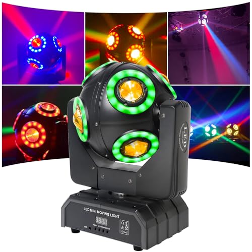 Bewegliches Hauptlicht, LED-RGBW-4-in-1-Strahleffektball, DJ-Lichter mit aktiviertem Ton für Hochzeits-DJ-Partys und Live-Haus Bewegliches Hauptlicht, LED-RGBW-4-in-1-Strahleffektball, DJ-Lichter mit aktiviertem Ton für Hochzeits-DJ-Partys und Live-Haus von MetYonLaser