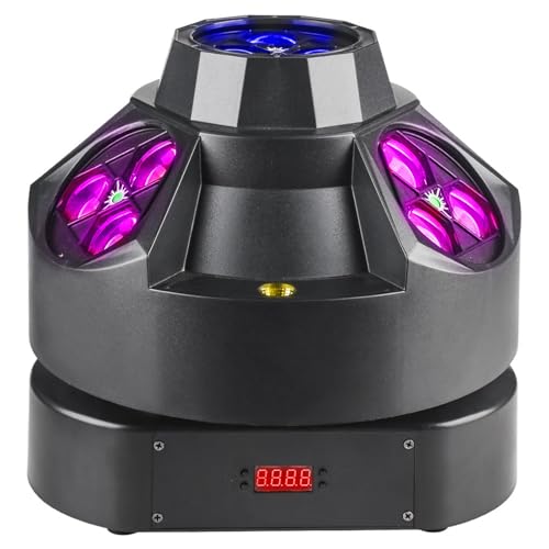 DJ-Partylicht, 200 W RGBW 4-in-1-LED-DJ-Bühnenlichter, DJ-Lichter mit unendlicher Drehung und aktiviertem Ton für Hochzeits-DJ-Partys und Live-House von MetYonLaser