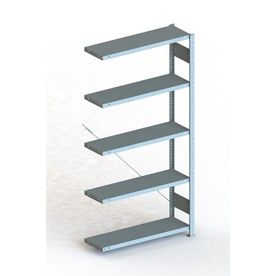 Anbauregal CLIP 100 S3 Längsriegel 2000x1000x300 5 Böden, RAL 7035, zerlegt Anbauregal CLIP 100 S3 Längsriegel 2000x1000x300 5 Böden, RAL 7035, zerlegt von Meta