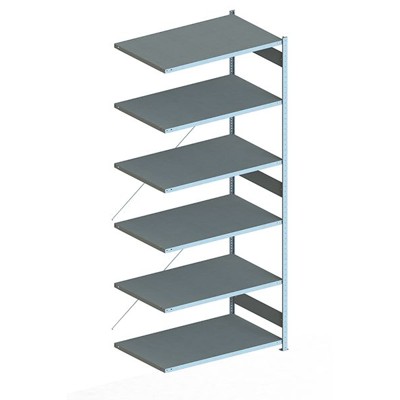 Anbauregal CLIP 230 3000 x 1300 x 800 vzk kpl. mit 6 Böden von Meta