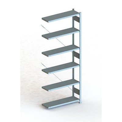Anbauregal CLIP 230 S3 Längsriegel 2500x1000x300 6 Böden, RAL 7035, zerlegt Anbauregal CLIP 230 S3 Längsriegel 2500x1000x300 6 Böden, RAL 7035, zerlegt von Meta
