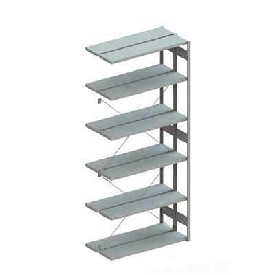 Doppel-Anbauregal CLIP 230 3000 x 1300 x 300 RAL 7035 kpl. mit 2 x 6 Böden Doppel-Anbauregal CLIP 230 3000 x 1300 x 300 RAL 7035 kpl. mit 2 x 6 Böden von Meta