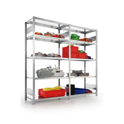 Doppel-Grundregal CLIP 150 S3 Längsriegel 2500 x 1000 x 400 RAL 7035, 2x 6 Böden Doppel-Grundregal CLIP 150 S3 Längsriegel 2500 x 1000 x 400 RAL 7035, 2x 6 Böden von Meta