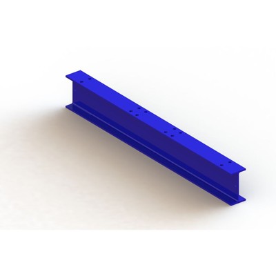 Doppelfuß Krag.reg. 800x73mm IPE 140 RAL 5010 enzianblau angeschraubt Doppelfuß Krag.reg. 800x73mm IPE 140 RAL 5010 enzianblau angeschraubt von Meta
