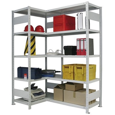 Eckregal CLIP 100 2000x400 RAL 7035 kpl. mit 10 Böden von Meta
