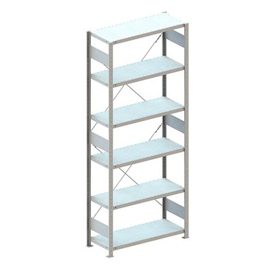 Grundregal CLIP 150 2500 x 1000 x 400 vzk kpl. mit 6 Böden von Meta