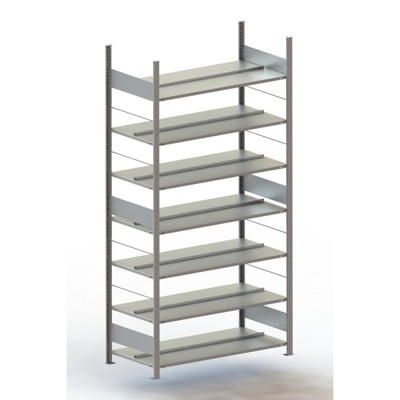 Grundregal META COMPACT S3 2500x1250x600 210 Ordner 7 Böden, vzk, zerlegt von Meta