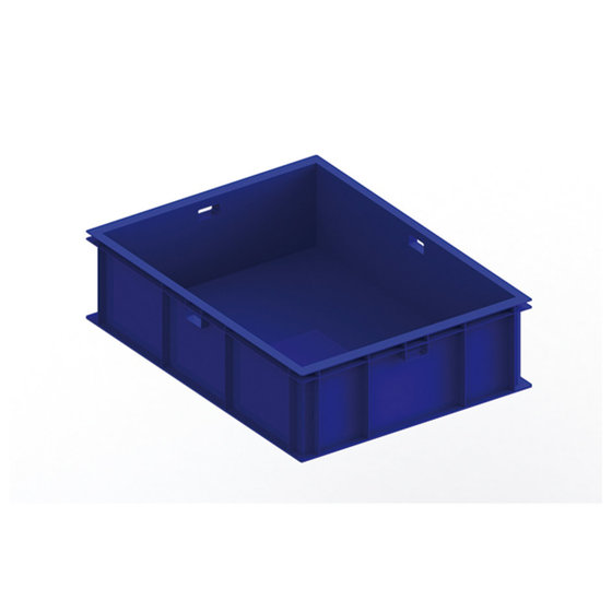 META® - Kunststoffkasten 800x600x210mm blau Gew. 4kg stapelbar PP von Meta