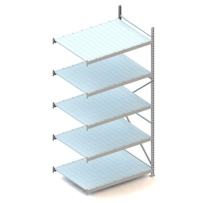 MINI-RACK AR 3000 x 1400 x 1050mm verzinkt kpl. mit Stahlpaneele mit 5 Böden von Meta