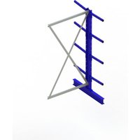 Meta Kragarmregal Anbau IPE120 doppelseitig 2000 x 1000 x 800 mm Enzianblau + 8 Armen je Ständer von META