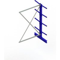 Meta Kragarmregal Anbau IPE120 doppelseitig 2000 x 1300 x 800 mm Enzianblau + 8 Armen je Ständer von META