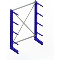 Meta Kragarmregal Anbau IPE120 einseitig 2500 x 1300 x 400 mm Enzianblau + 4 Armen je Ständer Meta Kragarmregal Anbau IPE120 einseitig 2500 x 1300 x 400 mm Enzianblau + 4 Armen je Ständer von META