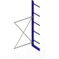 Meta Kragarmregal Anbau IPE120 einseitig 3000 x 1300 x 600 mm Enzianblau + 5 Armen je Ständer Meta Kragarmregal Anbau IPE120 einseitig 3000 x 1300 x 600 mm Enzianblau + 5 Armen je Ständer von META