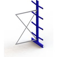 Meta Kragarmregal Anbau IPE140 doppelseitig 2500 x 1300 x 1000 mm Enzianblau + 8 Armen je Ständer von META